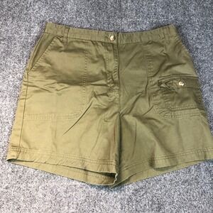 Duck Head Women's Olive Green Cargo Shorts Size 16 100% Cotton Utility Pockets